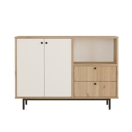 Hanah Home RE2-SW Armario Multiusos Roble y Blanco